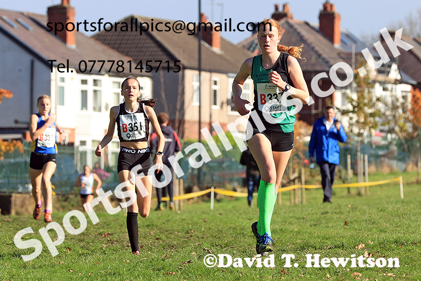 Girls under-15s, 2024 Northern Cross Country Relays, Graves Park, Sheffield.   Photo: David T. Hewitson/Sports for All Pics